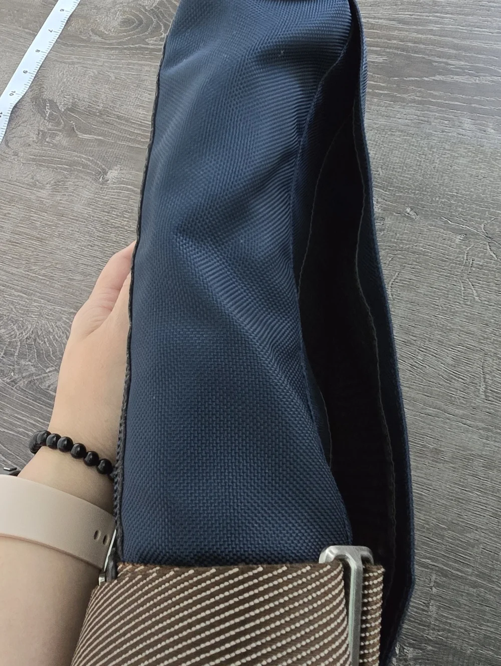 Tumi Navy and Brown Men's Extendable Messenger Bag